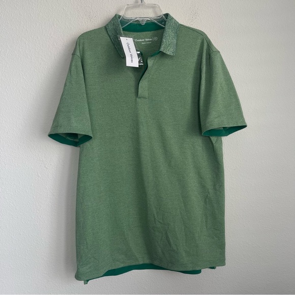Outdoor Voices Green Short Sleeve Stretch Clubknit Polo - Picture 2 of 8